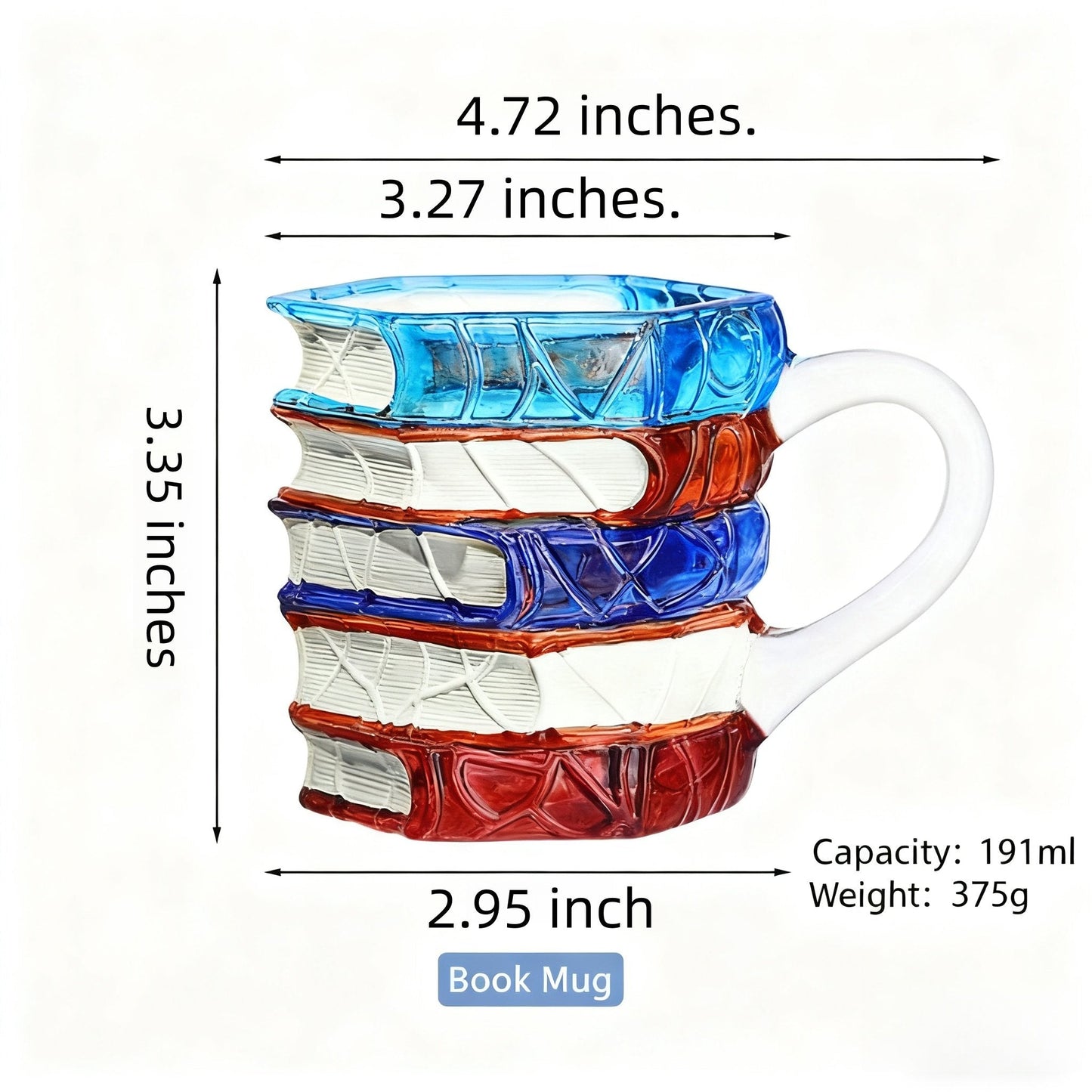 🎄🔥-📚 Ceramic Innovative 3D Painting Book Mug
