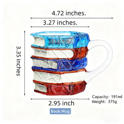 🎄🔥-📚 Ceramic Innovative 3D Painting Book Mug