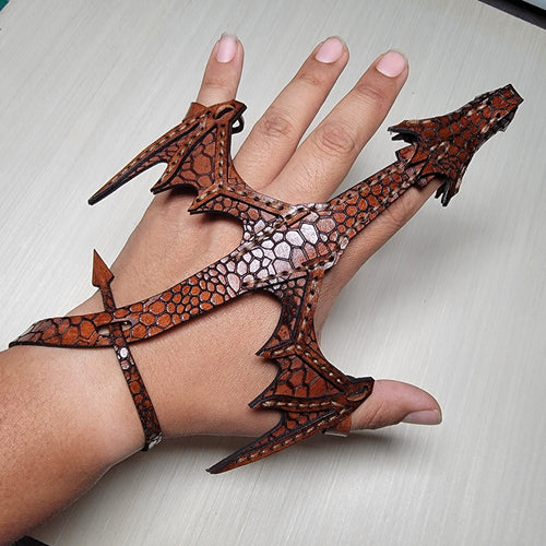 Leather Hand Dragon Cuff