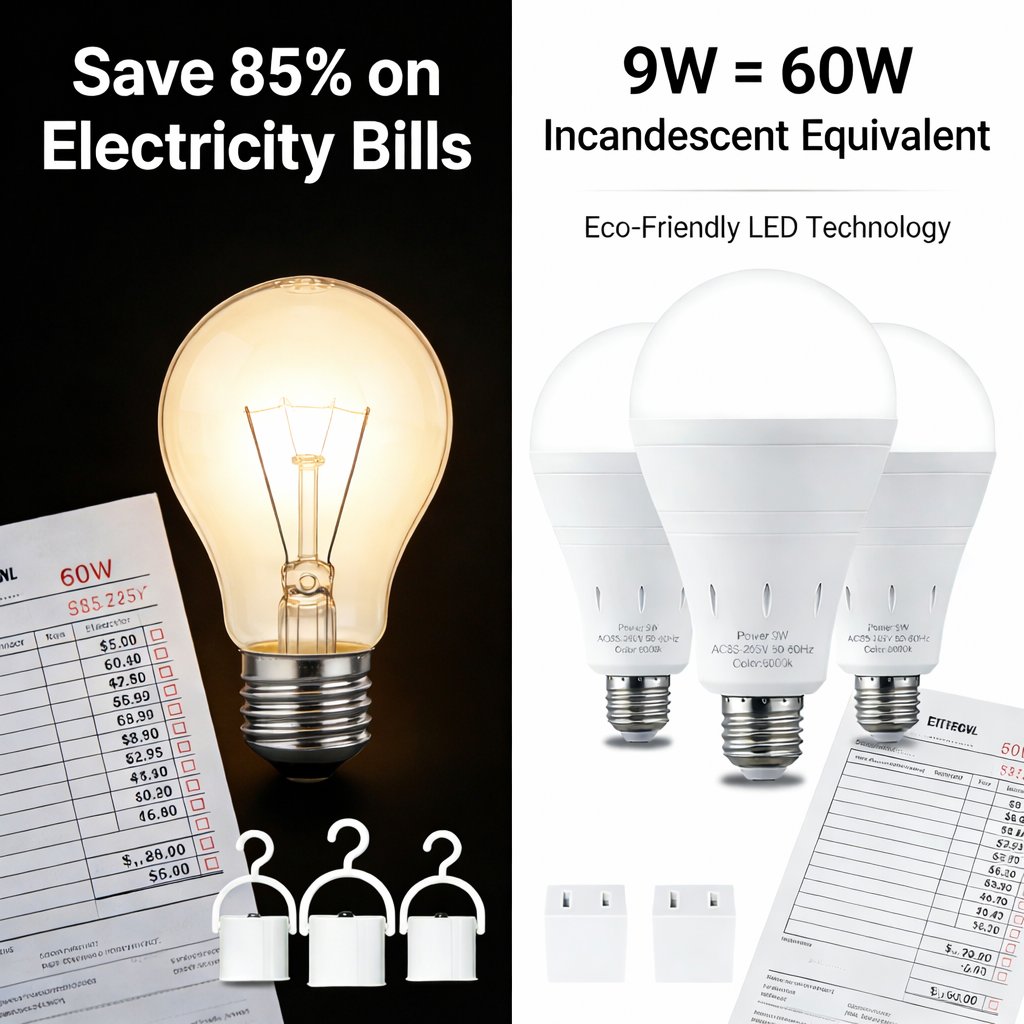 🎁🔥3-Pack Rechargeable Emergency Light Bulbs 💡
