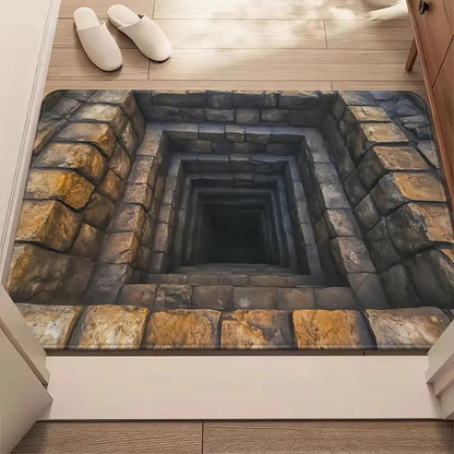 Visual Illusion Endless Abyss Pattern HD Printed Non-Slip Doormat 🔥Same as in the video