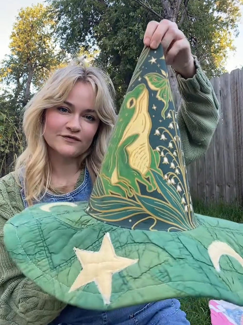 The Quilted Witch Hat | Handcrafted Folk Art Hat