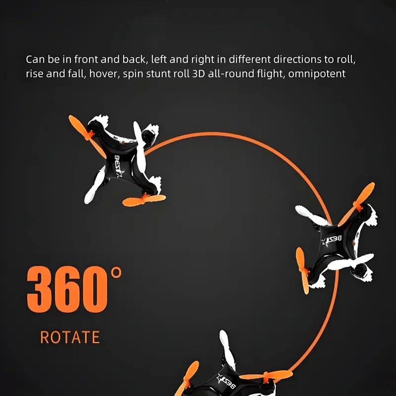 🎅 All-Ages Mini Drone with Easy Stunt Flights & 360° Tricks - Perfect Beginner-Friendly Flyer!