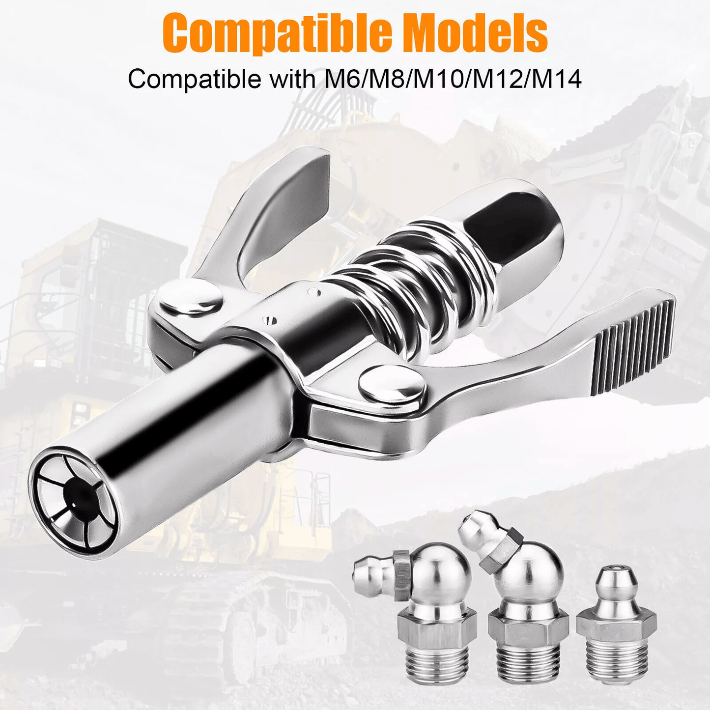 Double Handle High Pressure Quick Release Grease Coupler