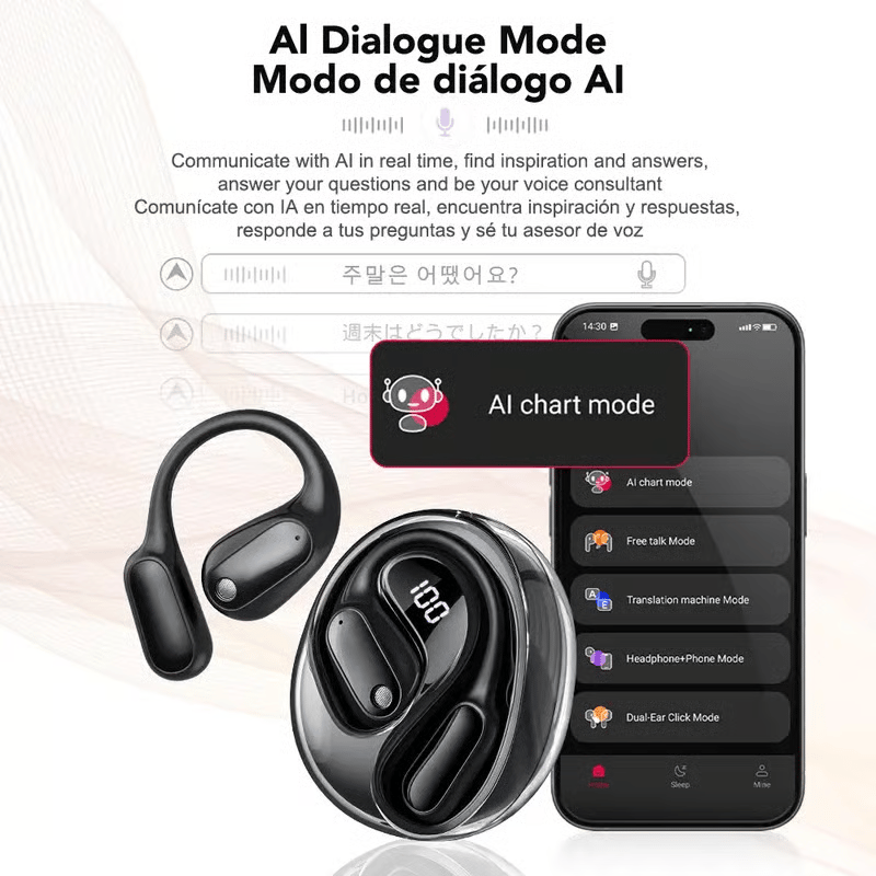 Translation Earbuds, Supports Real-Time Translation in 135 Languages With APP, Bluetooth 5.42 Earphones