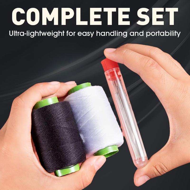 🧵34PCS Big Eye Steel Needles Set - Long & Thin Handmade Quilting & Sewing Needles Kit for DIY Sewing Projects