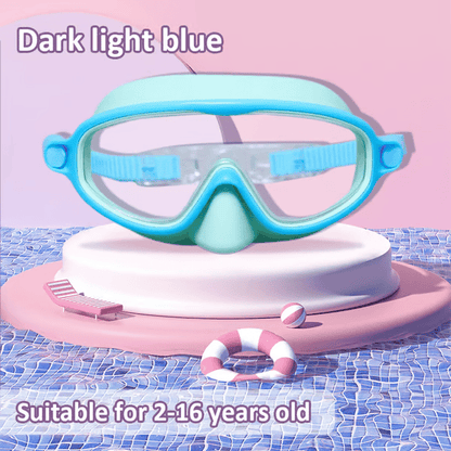 🏊‍♀️Last Day Buy 1 Get 1 Free🏊‍♀️-HD children's large frame waterproof and anti-fog swimming goggles
