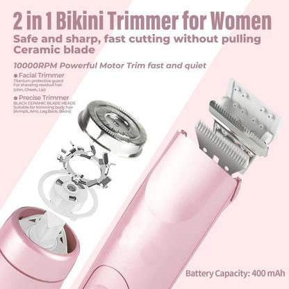 ⏰2-in-1 Electric Bikini Trimmer for Women