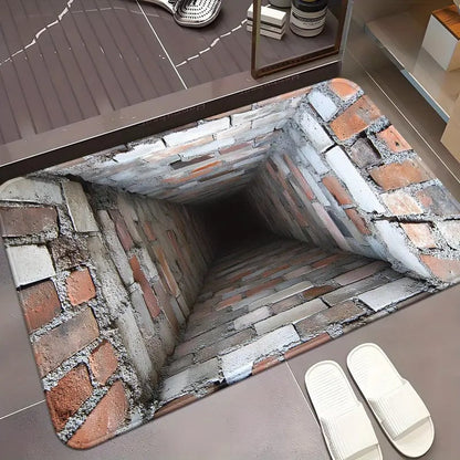 Visual Illusion Endless Abyss Pattern HD Printed Non-Slip Doormat 🔥Same as in the video
