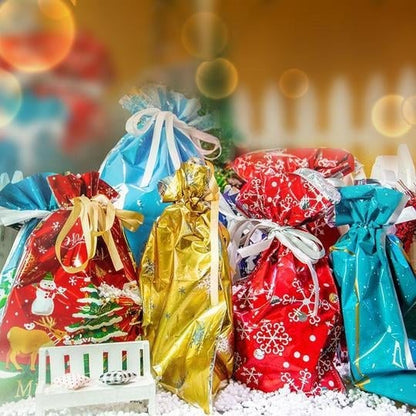🎄Drawstring Christmas Gift Bags