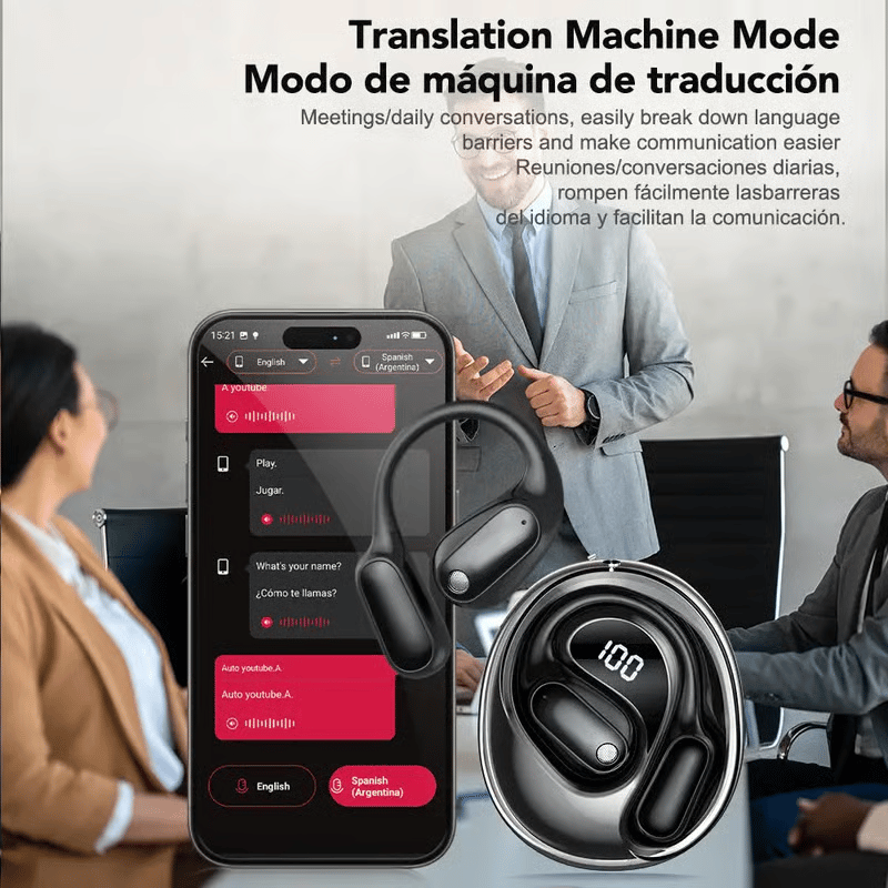 Translation Earbuds, Supports Real-Time Translation in 135 Languages With APP, Bluetooth 5.42 Earphones