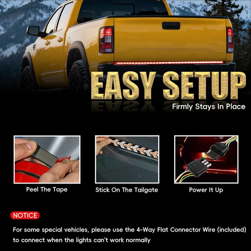 🔥60-Inch LED Tailgate Light Bar Strip✨Universal Fit for Trucks, SUVs & Cars