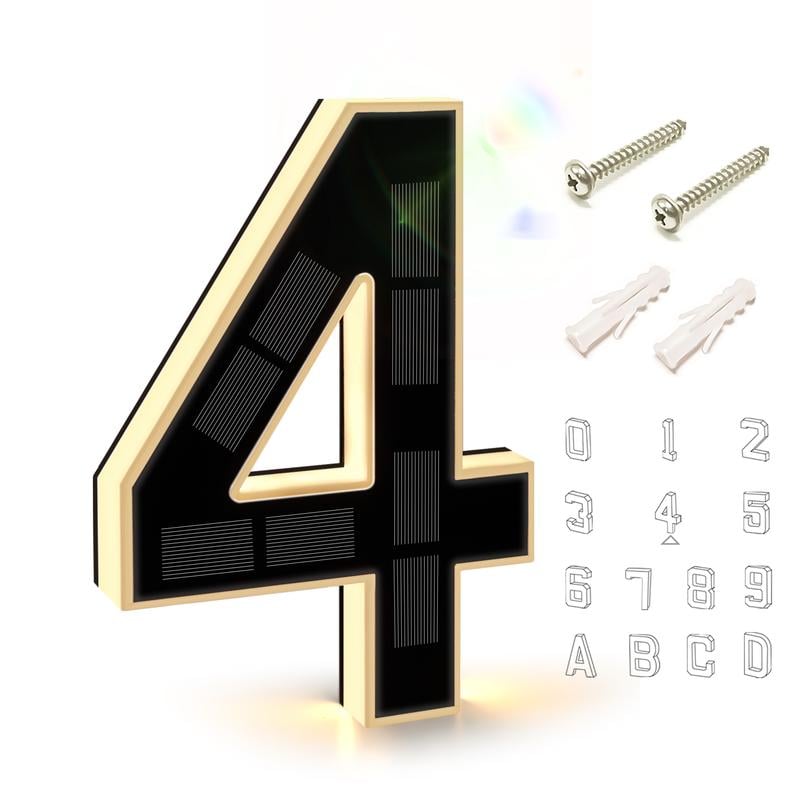Lighted House Numbers for Outside
