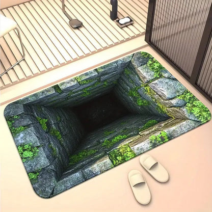 Visual Illusion Endless Abyss Pattern HD Printed Non-Slip Doormat 🔥Same as in the video