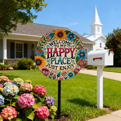 🔥Welcome to My Happy Place – Metal Wall Sign
