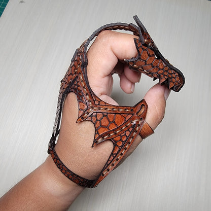 Leather Hand Dragon Cuff