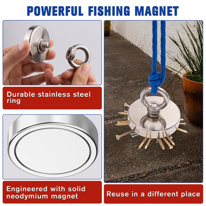 Fishing Magnet: 350LBS Super Strong Neodymium Magnet  🧲