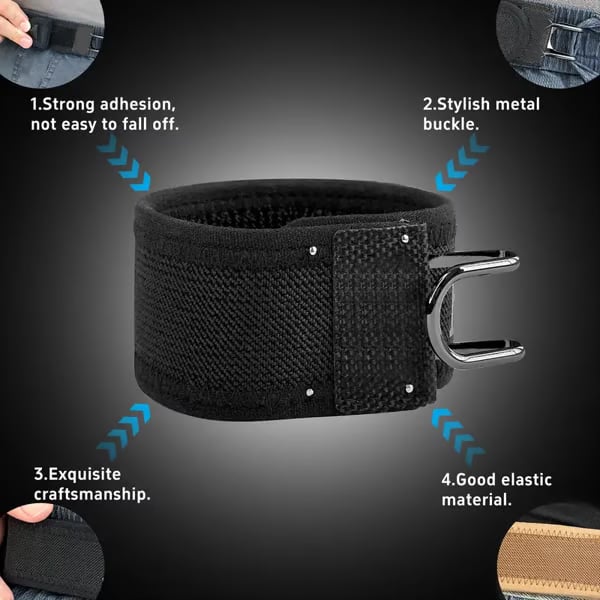 2Pcs Metal Hook Tactical Elastic Belt （1Set-2Pcs）