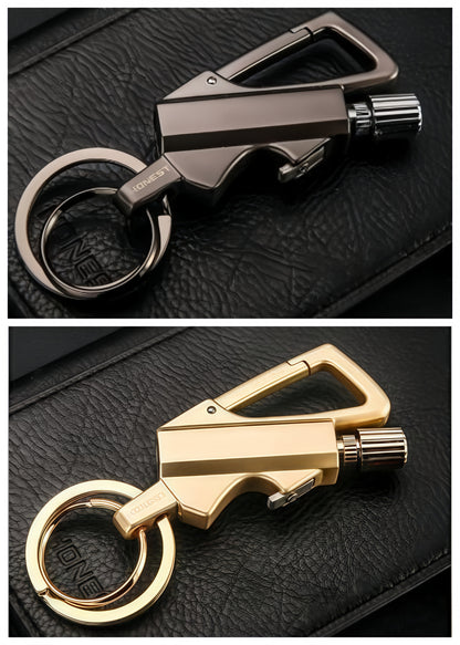 Permanent Match Infinity Lighter with Multitool Keychain Bottle Opener