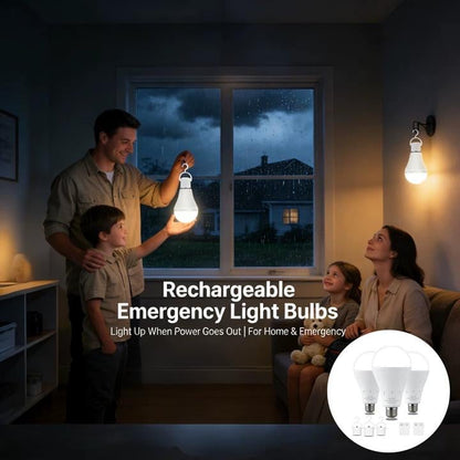 🎁🔥3-Pack Rechargeable Emergency Light Bulbs 💡