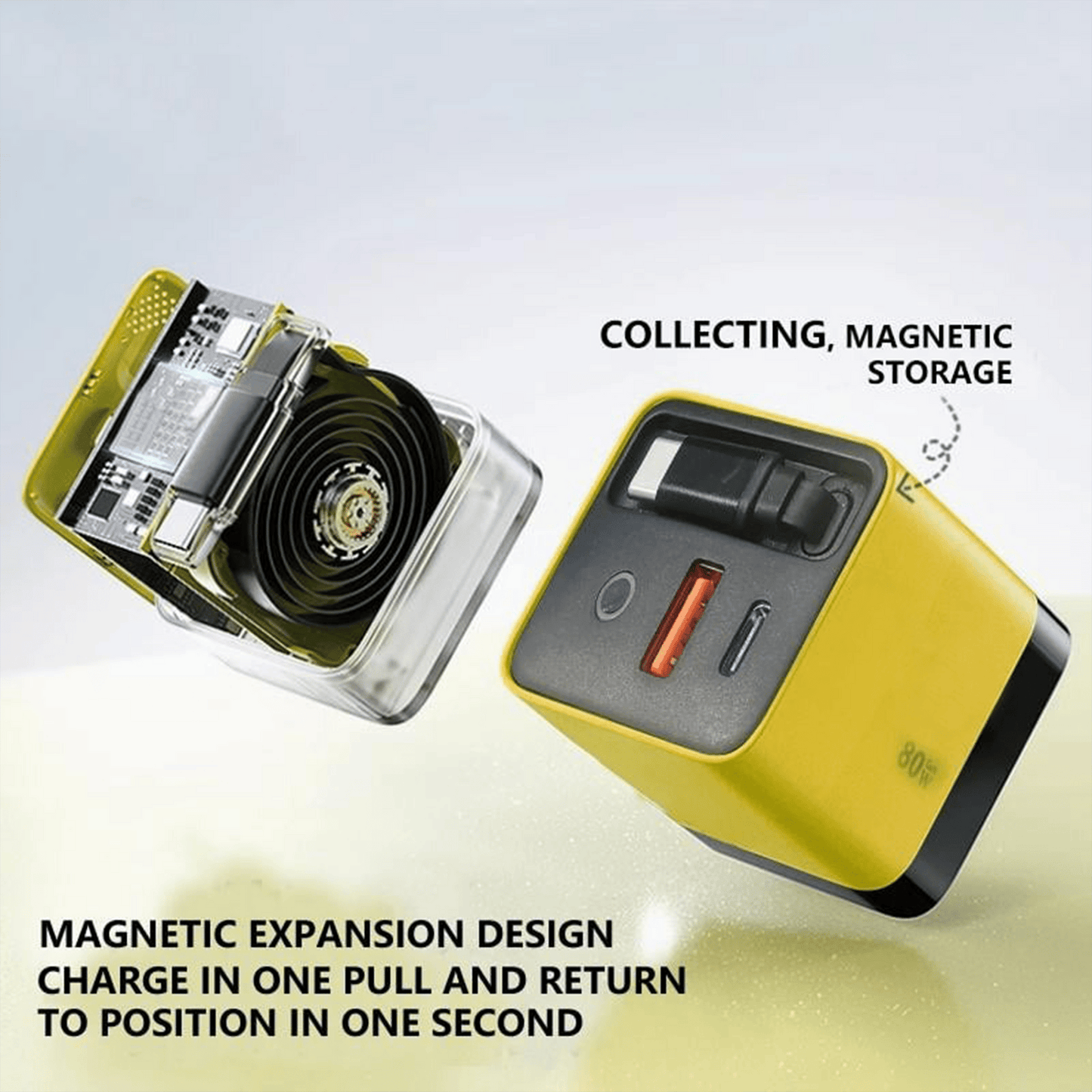 3 in 1 Charger Retractable 80W MAX Fast