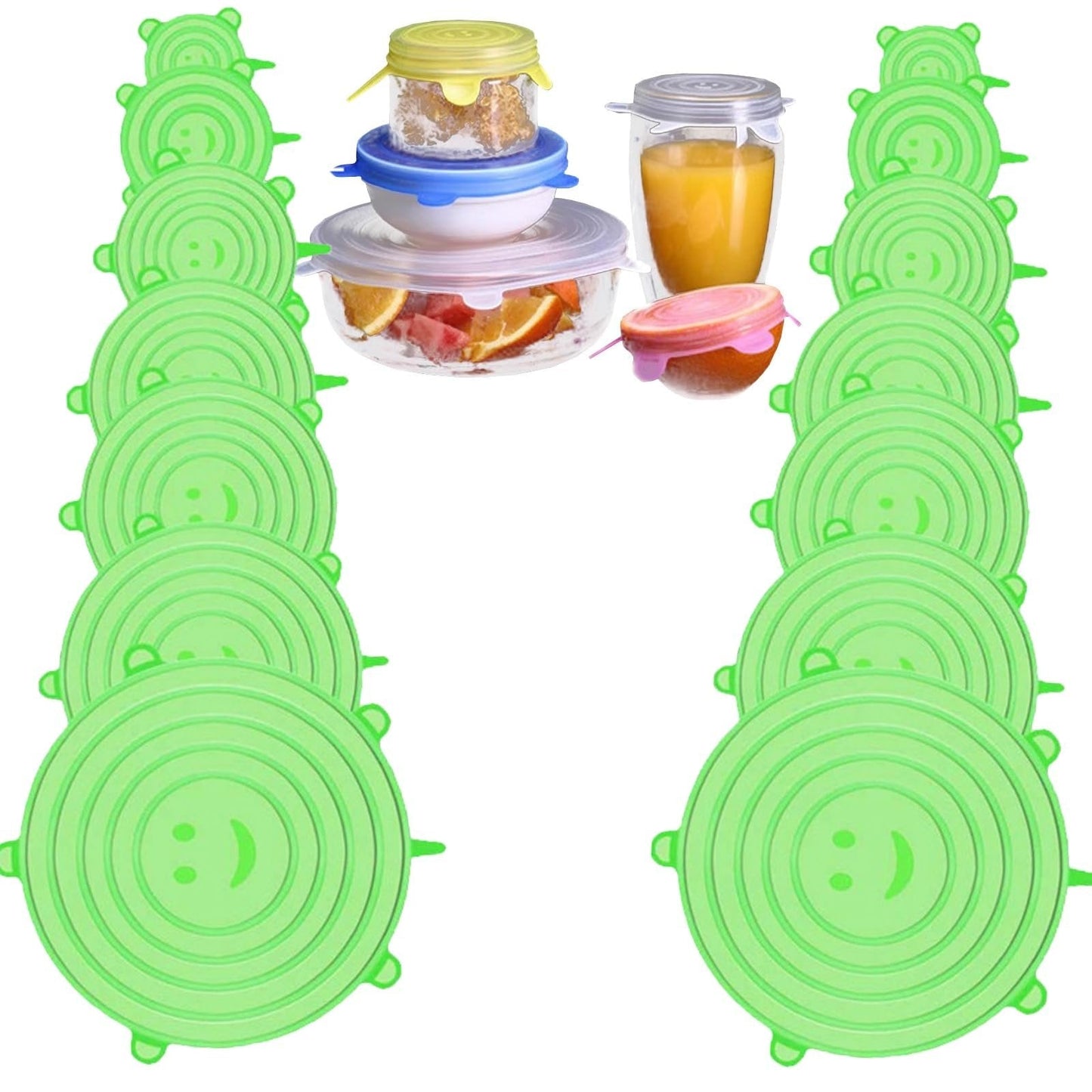 Silicone Cover Stretch Lids Reusable Airtight Food Wrap Covers