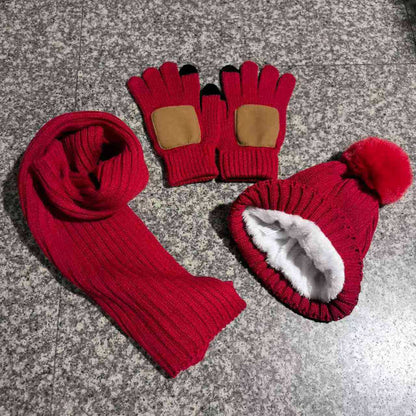 Winter Beanie Hat Scarf  🧣 Touchscreen Gloves Set for Women Men, Warm Accessories Perfect 3 PCS Birthday Gift🎁