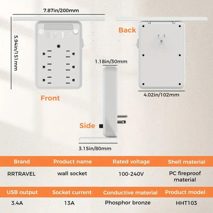 💥🎁Wall Outlet Extender with Shelf Night
