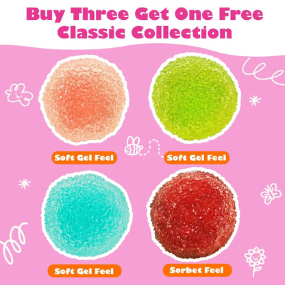 🔥✨Handcrafted Crystal Mochi Ball Squishy Toy – Soft TPR Stress Relief Fidget 💖