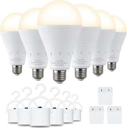 🎁🔥3-Pack Rechargeable Emergency Light Bulbs 💡