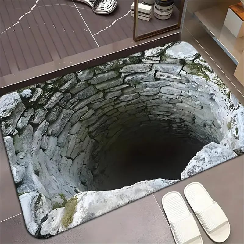 Visual Illusion Endless Abyss Pattern HD Printed Non-Slip Doormat 🔥Same as in the video