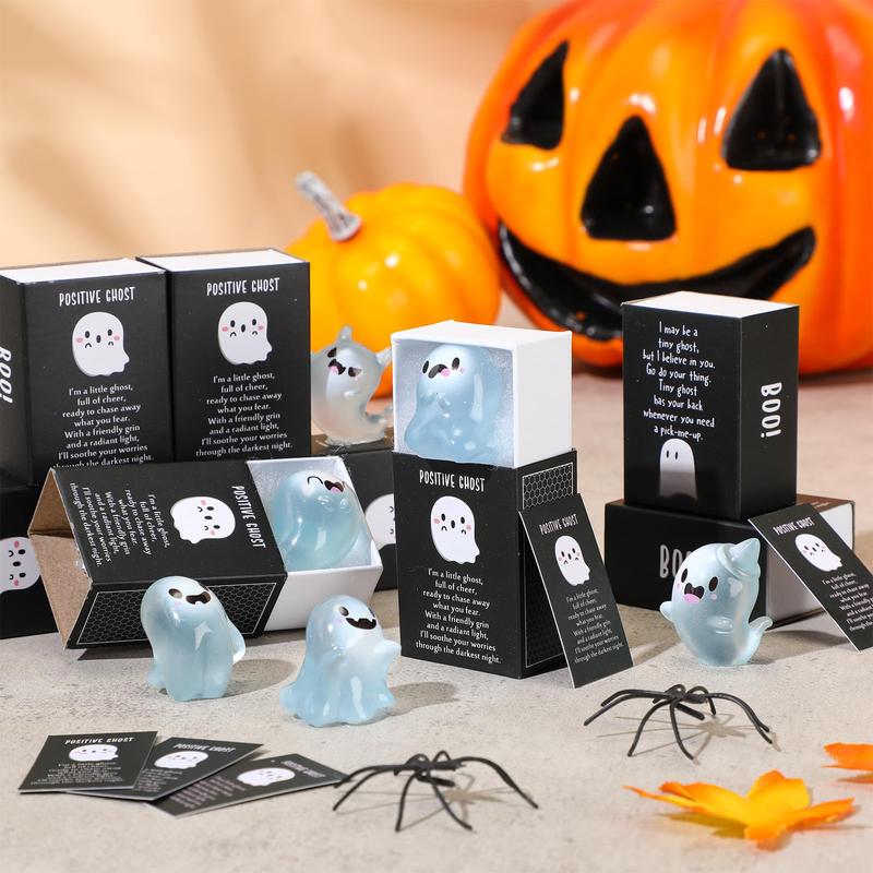 🎃Halloween Sale 👻Glow in the Dark Mini Ghost Figures with Box（set of 36）