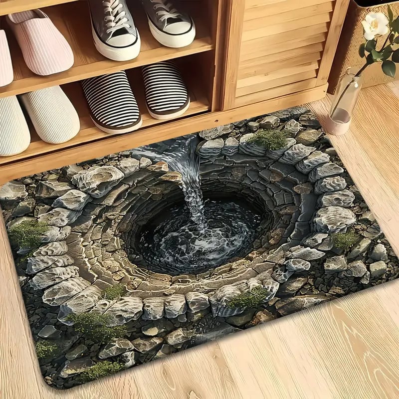 Visual Illusion Endless Abyss Pattern HD Printed Non-Slip Doormat 🔥Same as in the video