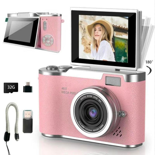 🔥🔥Portable Digital Cam, Student Camera, Compact Pocket Camera With 32GB Memory Card