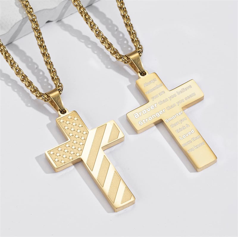 ✨Flag Cross Necklace,Best Gifts