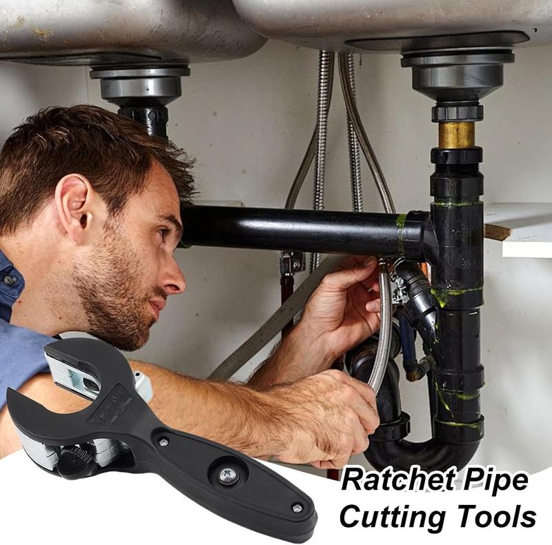 Ratchet-type Pipe Cutter, One-hand Fast Pipe Cutting Tool, for Cutting 5/16-1-1/8 inch Stainless Steel Copper Aluminium
