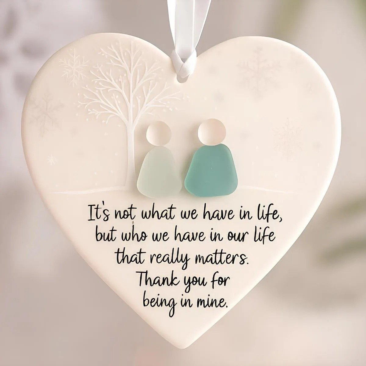 🌊Heart-Shaped Sea Glass Friendship Decor💝✨ Shaped by Nature & Crafted by Hand!