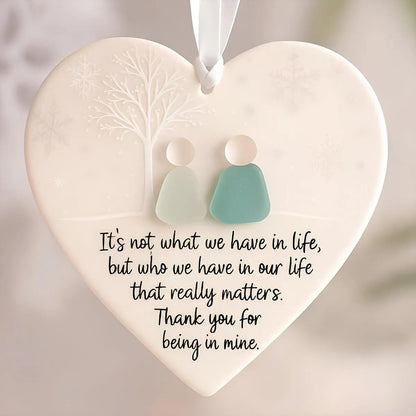 🌊Heart-Shaped Sea Glass Friendship Decor💝✨ Shaped by Nature & Crafted by Hand!