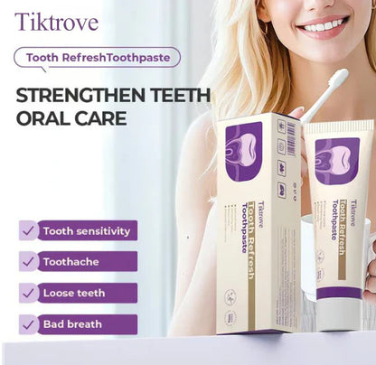 Tiktrove Toothpaste, Fresh Breath, Natural Ingredients, Gentle Care