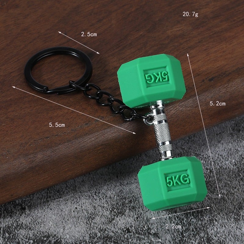 Creative Mini Gym Barbell Plate Keychain