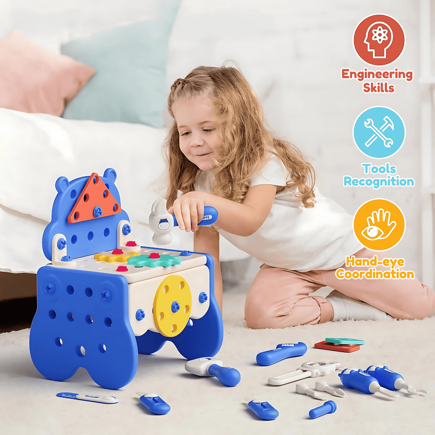 Hippo All-in-one Tool Hub DIY Montessori Tool Box Set