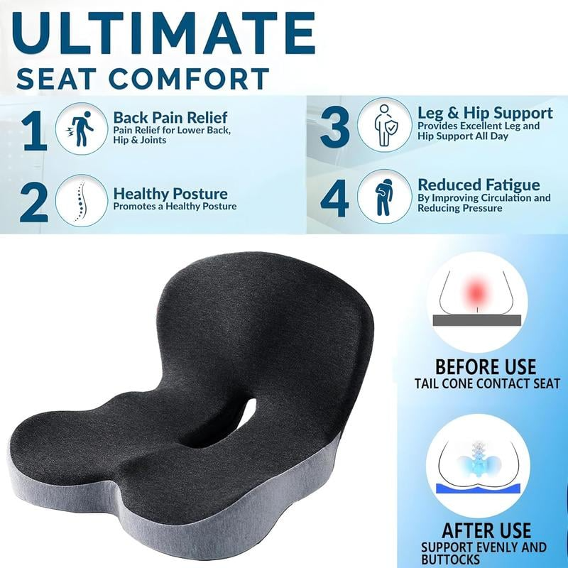 Memory Foam L-Shaped Integrated Seat Cushions