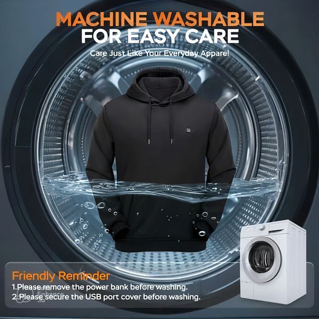 Smart Heated Hoodie! 🧥🔥 5 Heat Zones, Adjustable Temp & Ultra-Comfort! ❄️