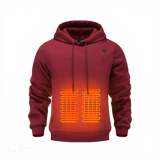 Smart Heated Hoodie! 🧥🔥 5 Heat Zones, Adjustable Temp & Ultra-Comfort! ❄️