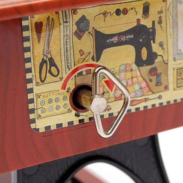 🪗Time Limit Sale 50% OFF - Wood Mini Sewing Machine Music Box
